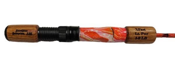 #522 Gnarly Noodle "Candyapple Red" 36 Inch Ice Rod, Canarywood Grips