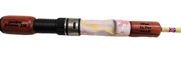 #526 Gnarly Noodle "Punk Rock Pink" 36 Inch Ice Rod, Redheart Grips