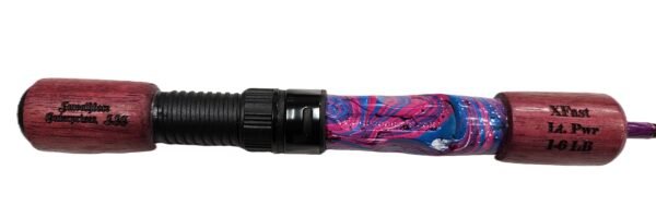 #547 Gnarly Noodle "Chameleon Purple/Green" 36 Inch Ice Rod, Purpleheart Grips