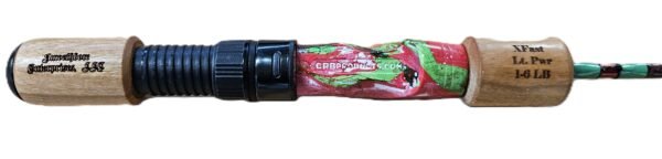 #567 Gnarly Noodle "Candy apple Red" 36 Inch Ice Rod, Cherry Grips