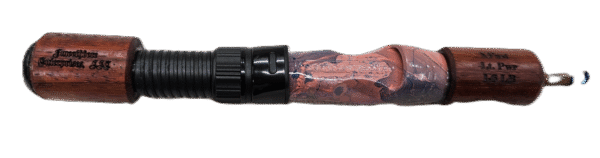 #574 Gnarly Noodle "Cool Blue" 36 Inch Ice Rod, Padauk Grips