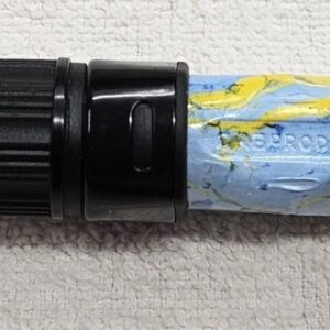 #577 Gnarly Noodle "Sunset Yellow" 34 Inch Ice Rod, Cherry Grips