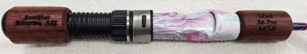 #581 Gnarly Noodle "Punk Rock Pink" 36 Inch Ice Rod, Bloodwood Grips