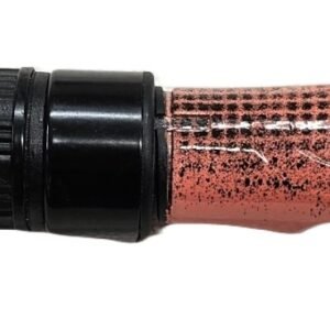 #582 Gnarly Noodle "Burn Your Eyes Orange" 36 Inch Ice Rod, Silver Maple Grips