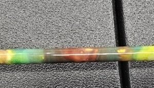 #583 Gnarly Noodle "Sunset Yellow" 36 Inch Ice Rod, Mulberry Grips