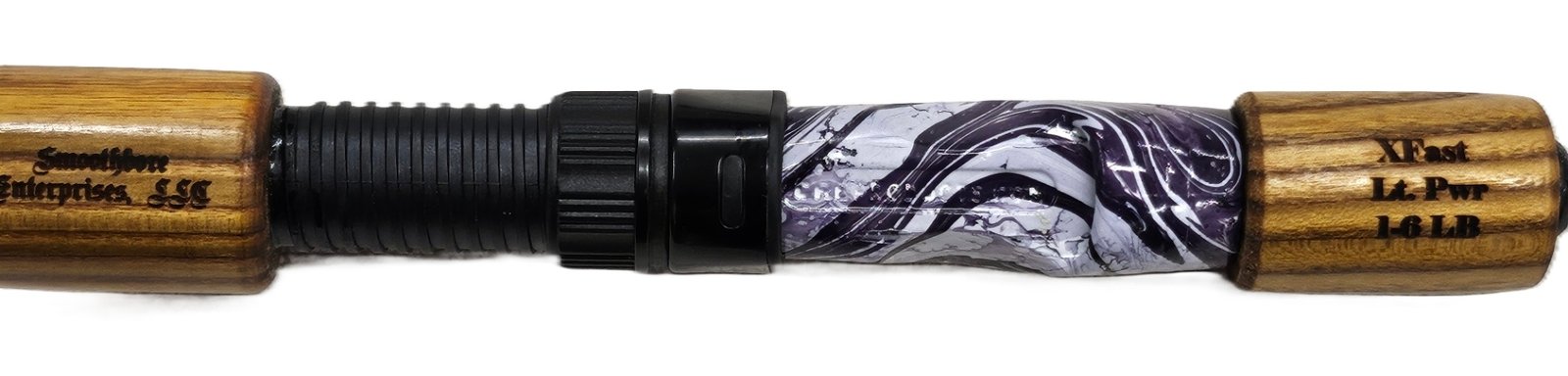 #602 Gnarly Noodle "Purple Passion" 36 Inch Ice Rod, Staghorn Sumac Grips